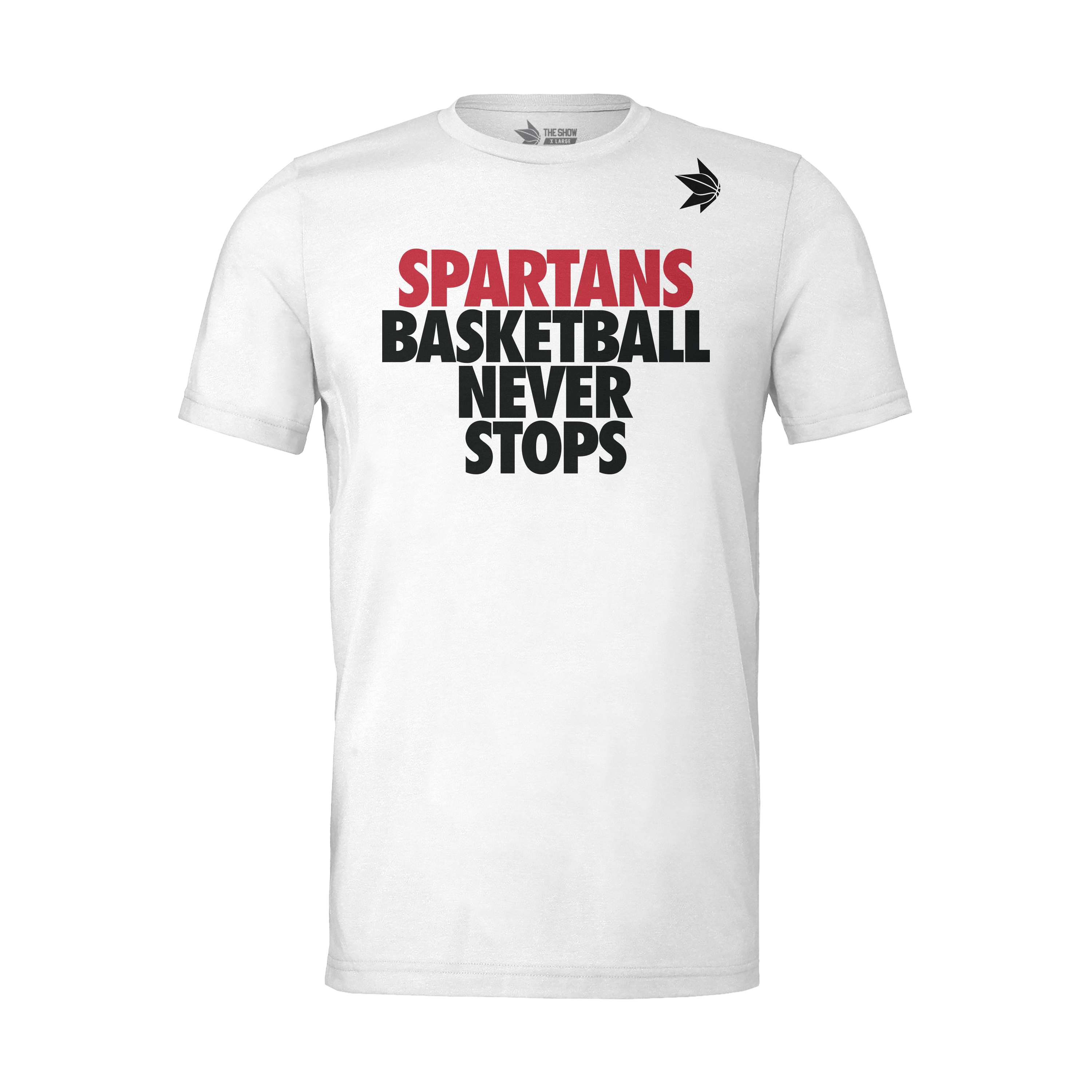 Spartans Never Stops - White - The Show Basketball